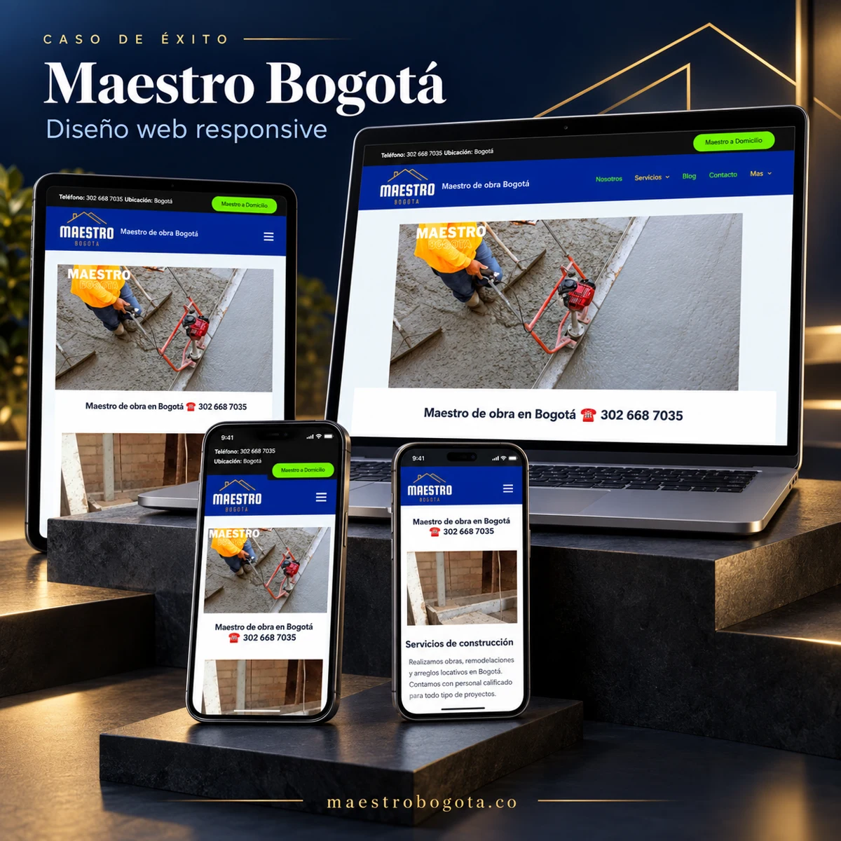 Presentación del sitio web de Maestro Bogotá